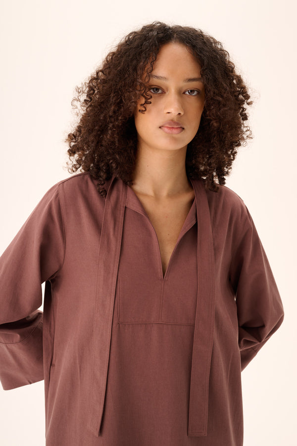 Rue De Tokyo DOT SANDWASHED CT TENCEL - FADED MAROON