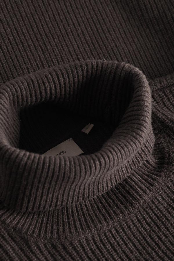 Rue De Tokyo KIRI WOOL CASHMERE BLEND - DARK BROWN