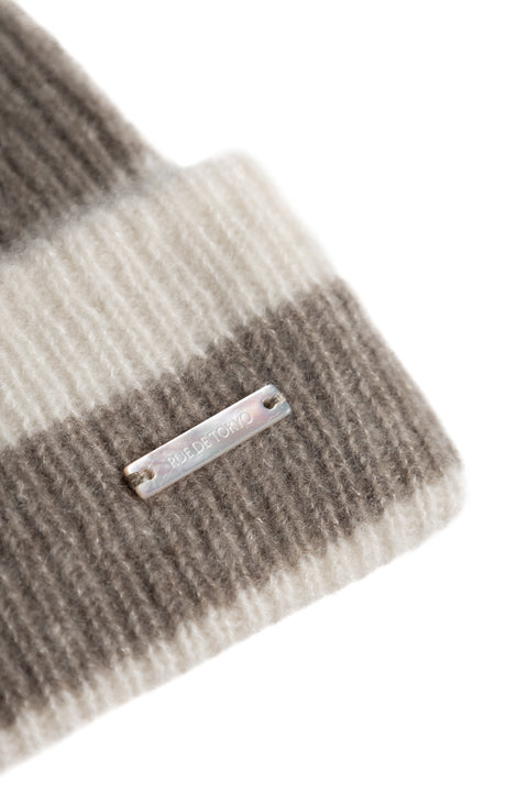 Rue De Tokyo KITTI HAT STRIPE IVORY/NOUGAT