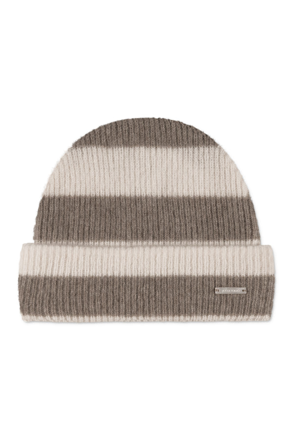 rue de tokyo KITTI HAT STRIPE IVORY/NOUGAT
