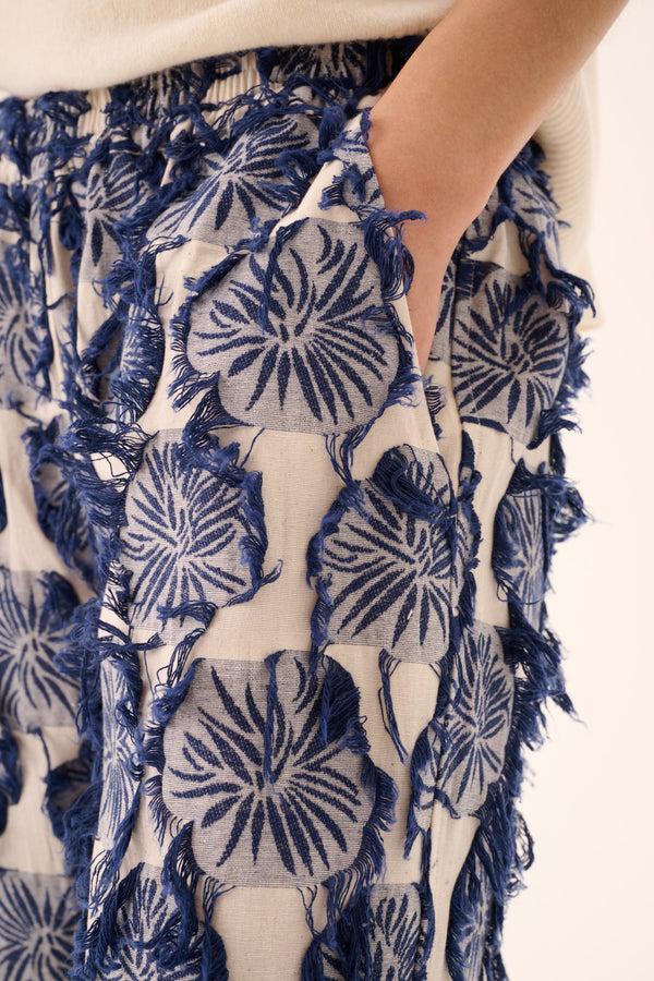 Rue De Tokyo PAGE FIL COUPE FLOWER - NAVY/SAND