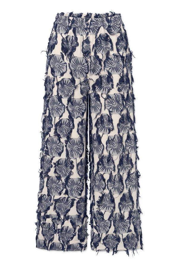 Rue De Tokyo PAGE FIL COUPE FLOWER - NAVY/SAND