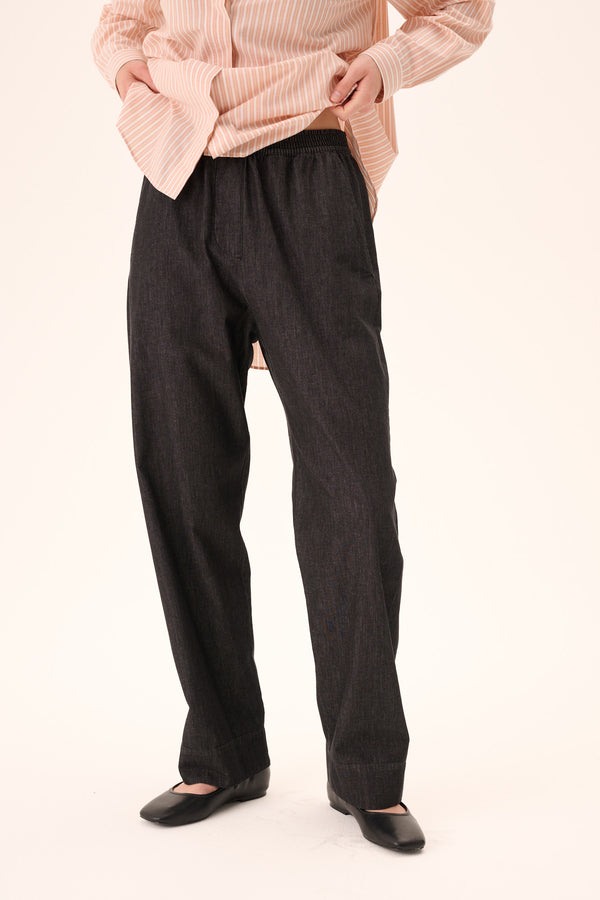 rue de tokyo PALLA LIGHT DENIM - WASHED BLACK DENIM