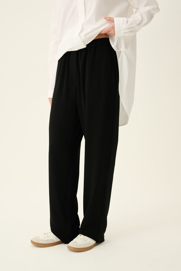 rue de tokyo PALLA RECYCLED HEAVY CREPE - BLACK