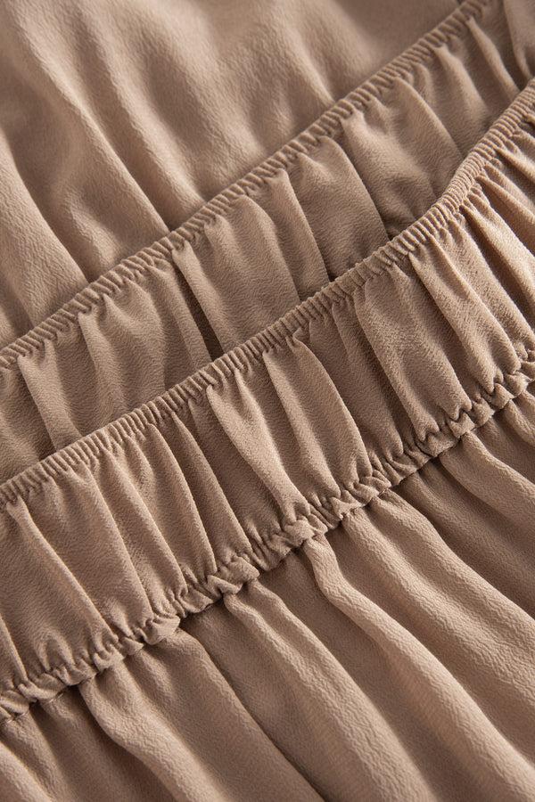 Rue De Tokyo PAPRIKA SILK SKIRT BROWN