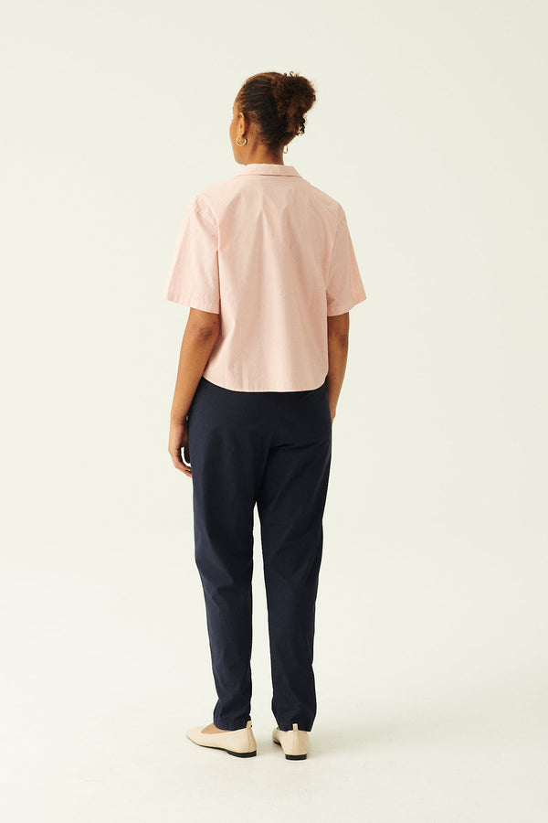 Rue De Tokyo PAREL GARMENT DYED POPLIN - DARK NAVY