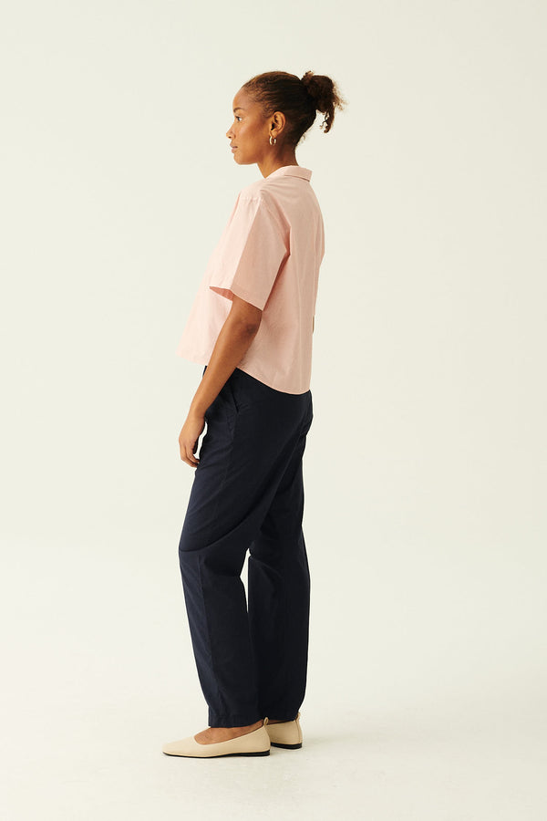 Rue De Tokyo PAREL GARMENT DYED POPLIN - DARK NAVY