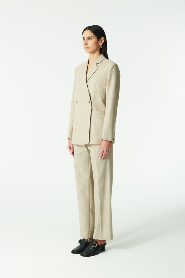 rue de tokyo PENELOPE WOOL LINEN - STRIPED SAND