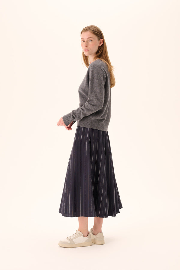 Rue De Tokyo PILAR STRIPED TENCEL - DARK NAVY STRIPE