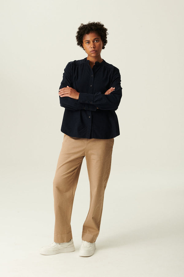 rue de tokyo SABINE GARMENT DYED POPLIN - DARK NAVY