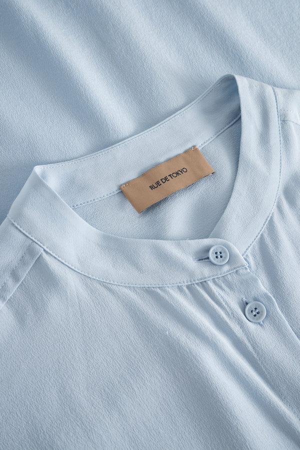 Rue De Tokyo SALMA SILK SHIRT LIGHT BLUE