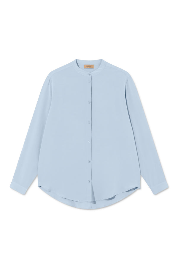rue de tokyo SALMA SILK SHIRT LIGHT BLUE