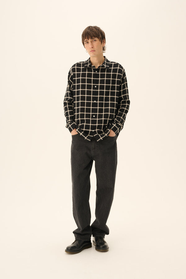 Rue De Tokyo SATOSHI COTTON CHECK - BLACK/WHITE
