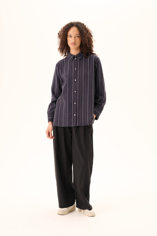 rue de tokyo SEIRA STRIPED TENCEL - DARK NAVY STRIPE