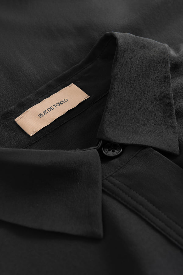 Rue De Tokyo SHELBY SHIRT BLACK SILK