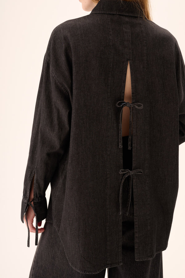 Rue De Tokyo SIGGA LIGHT DENIM - WASHED BLACK DENIM