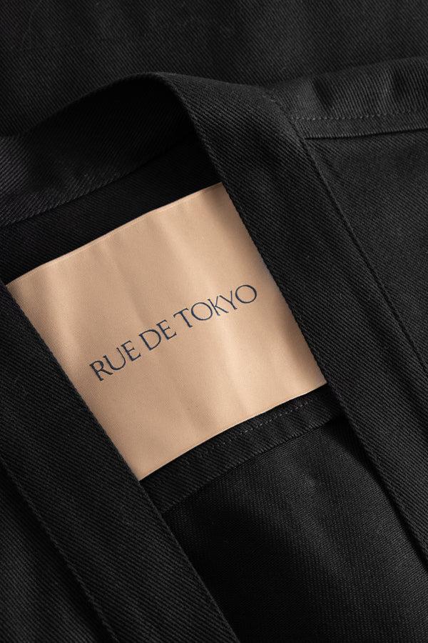Rue De Tokyo SIGMUND TEXTURED COTTON - BLACK
