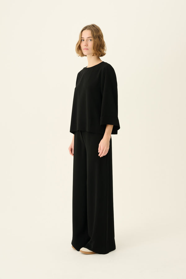 Rue De Tokyo SIMAKO RECYCLED HEAVY CREPE - BLACK