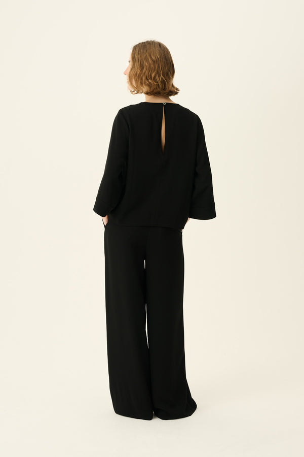 Rue De Tokyo SIMAKO RECYCLED HEAVY CREPE - BLACK