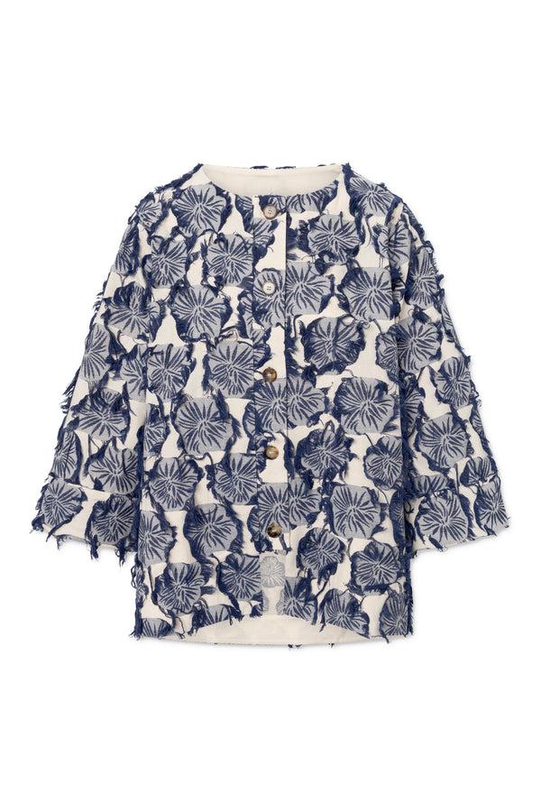Rue De Tokyo SUN FIL COUPE FLOWER - NAVY/SAND
