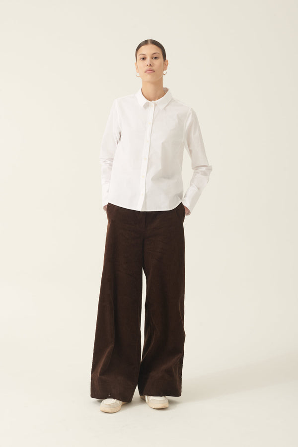 rue de tokyo SYLINA GARMENT DYED POPLIN - WHITE