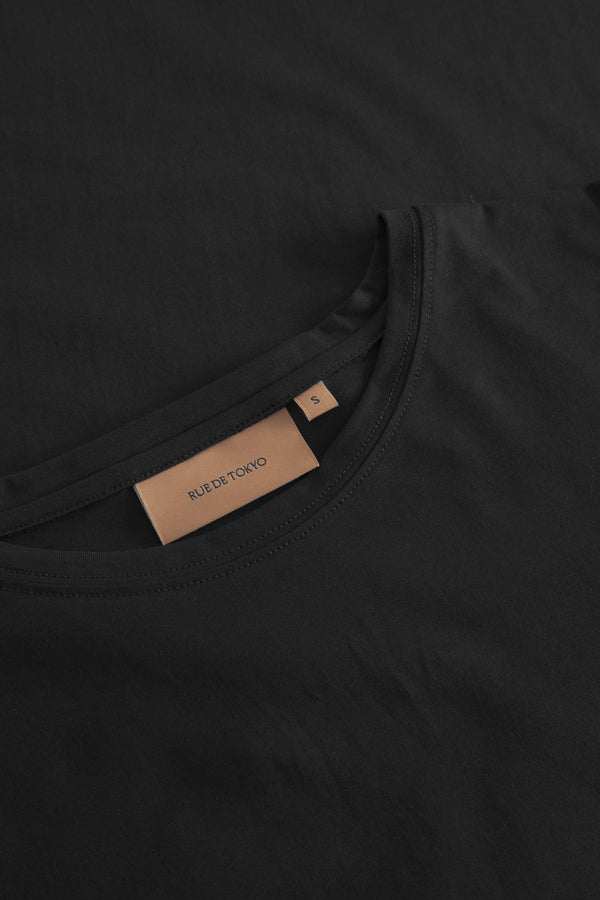 Rue De Tokyo TIMEA LIGHT COTTON JERSEY - BLACK