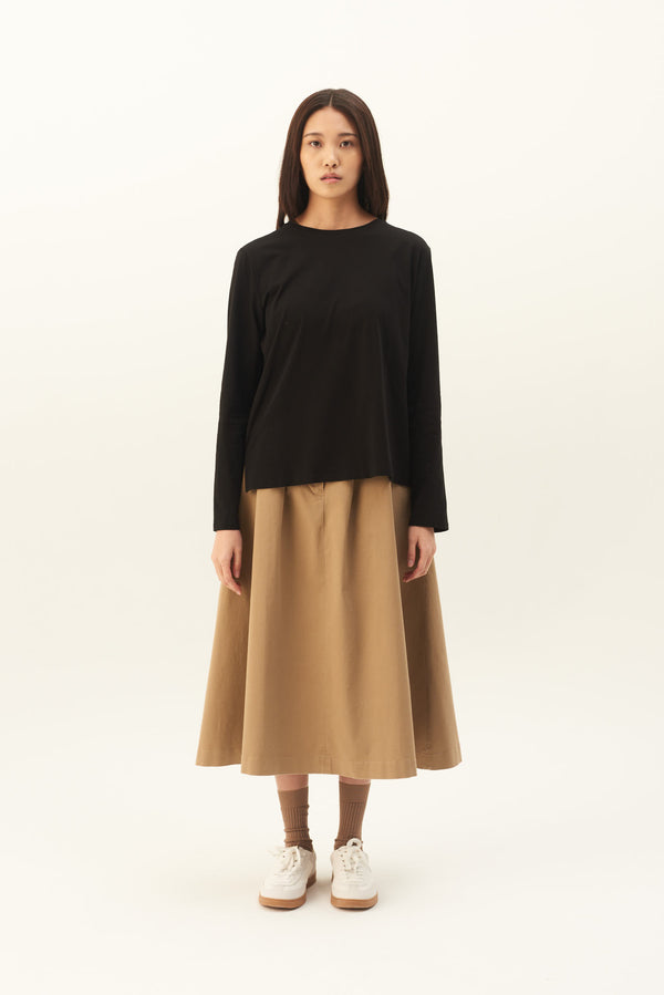 Rue De Tokyo TIMEA LIGHT COTTON JERSEY - BLACK