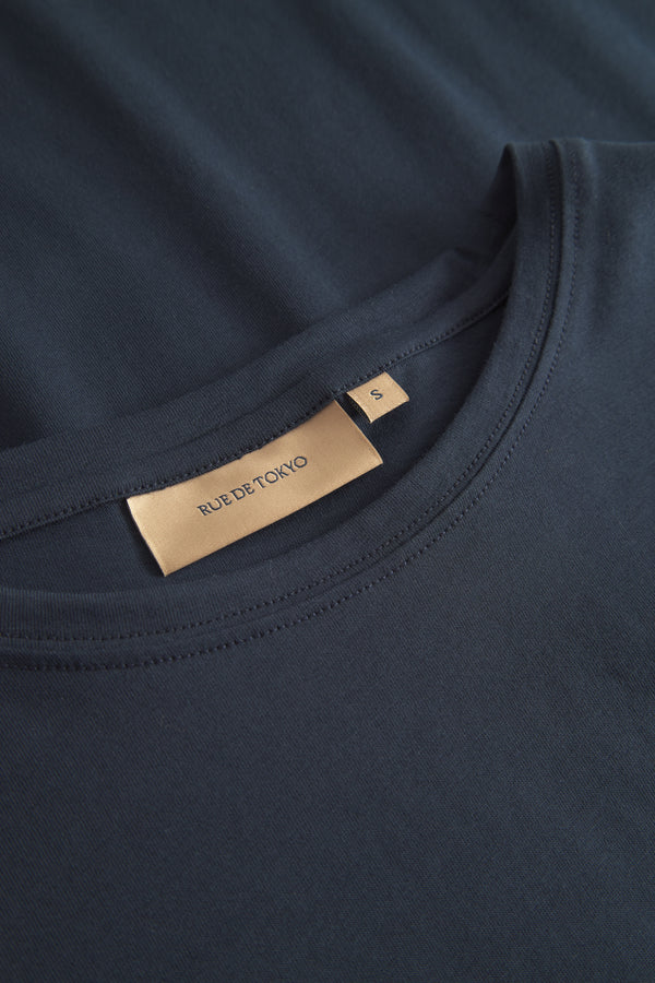 Rue De Tokyo TIMEA LIGHT COTTON JERSEY - NAVY