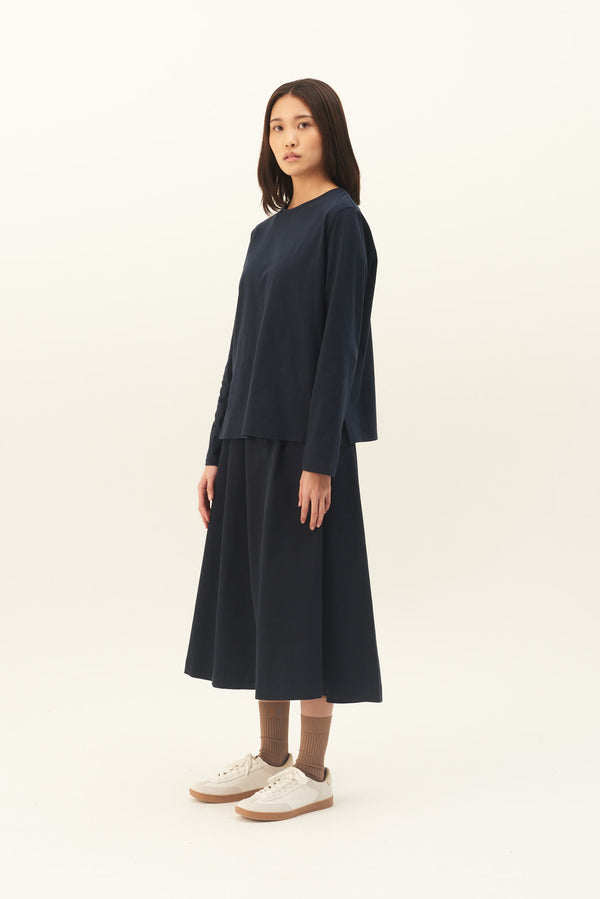 Rue De Tokyo TIMEA LIGHT COTTON JERSEY - NAVY