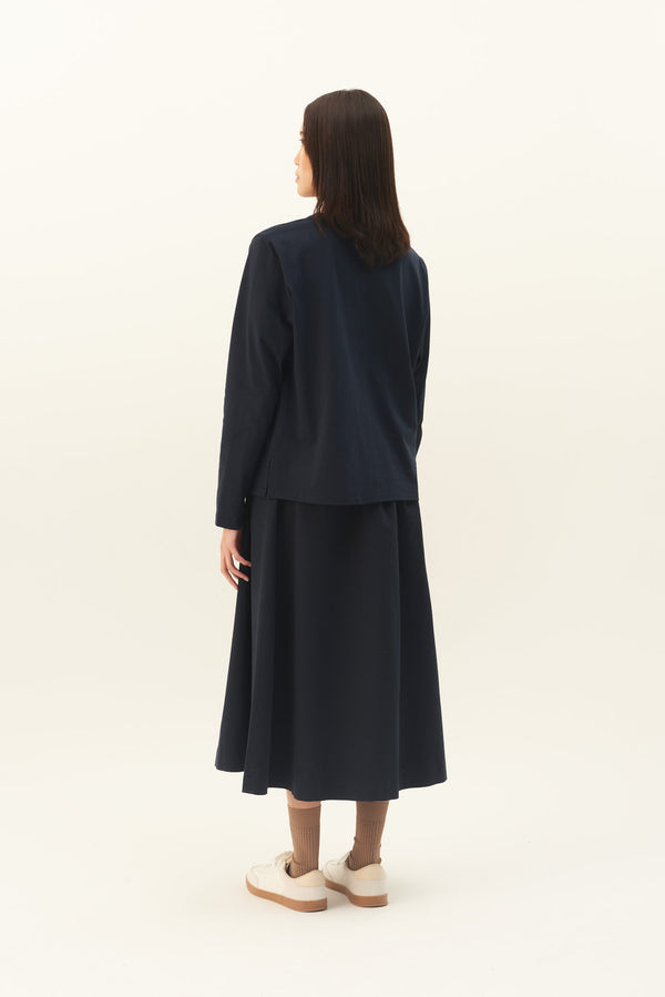 Rue De Tokyo TIMEA LIGHT COTTON JERSEY - NAVY