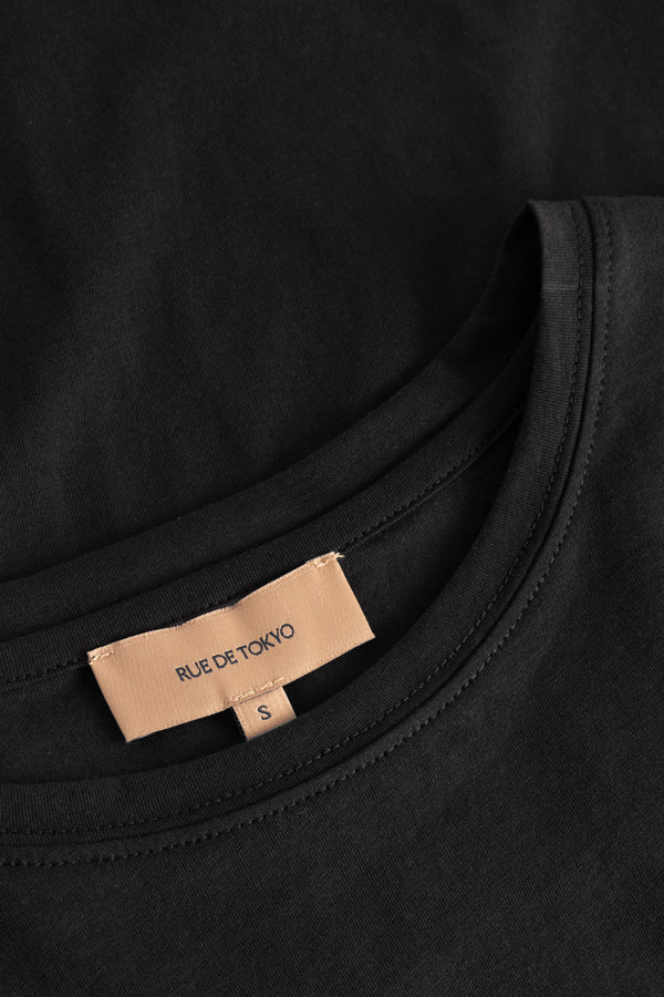 Rue De Tokyo TRISH LIGHT COTTON JERSEY - BLACK
