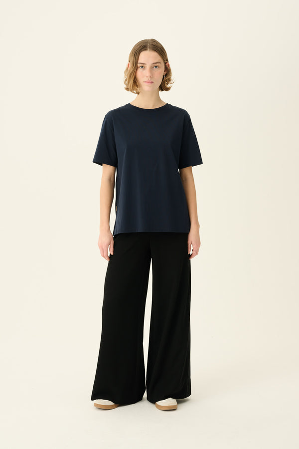 rue de tokyo TRISH LIGHT COTTON JERSEY - NAVY