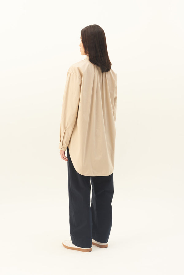 Rue De Tokyo SHELBY ORGANIC GARMENT DYED POPLIN - BEIGE