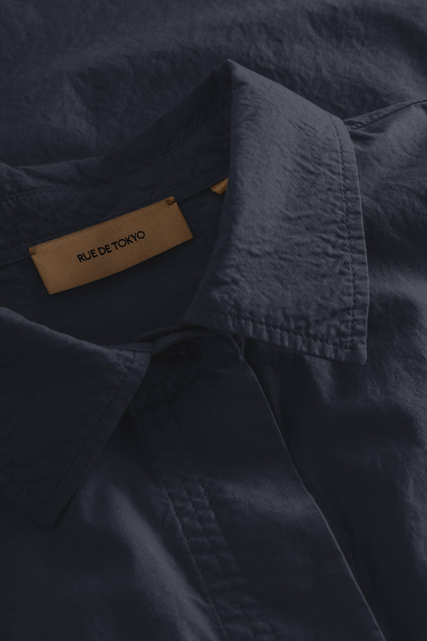 Rue De Tokyo SHELBY ORGANIC GARMENT DYED POPLIN - DARK NAVY