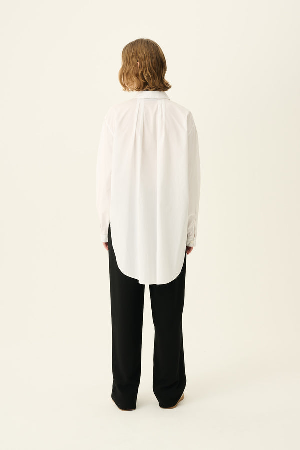 Rue De Tokyo SHELBY ORGANIC GARMENT DYED POPLIN - WHITE