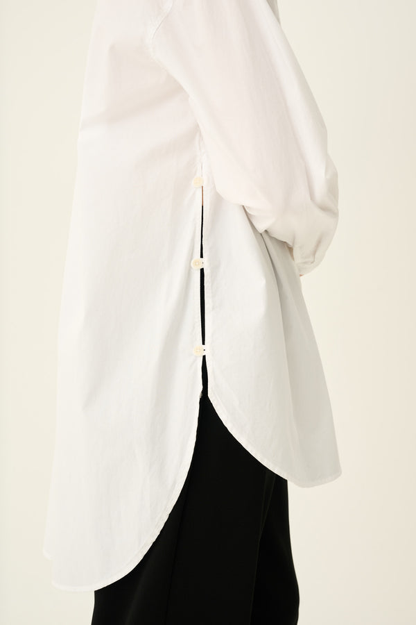 Rue De Tokyo SHELBY ORGANIC GARMENT DYED POPLIN - WHITE