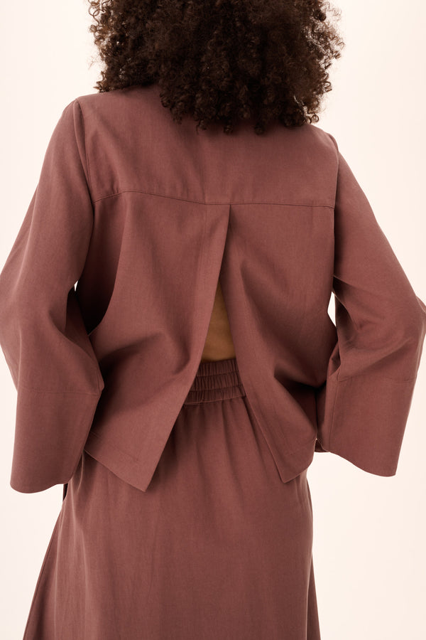 Rue De Tokyo SHIKA SANDWASHED CT TENCEL - FADED MAROON