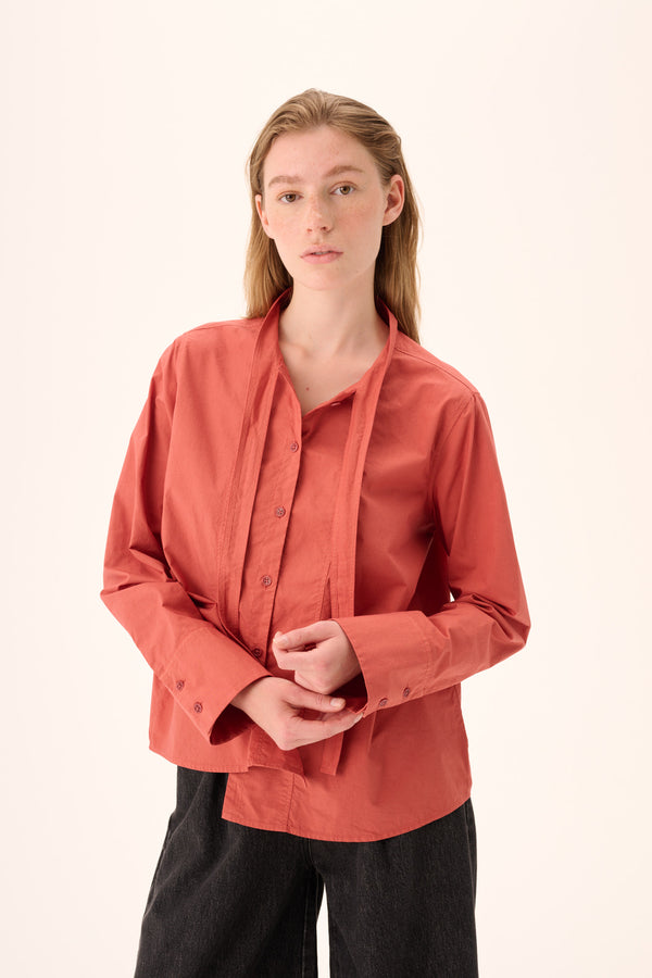Rue De Tokyo SHOSHANA GARMENT DYED POPLIN - FADED RUST