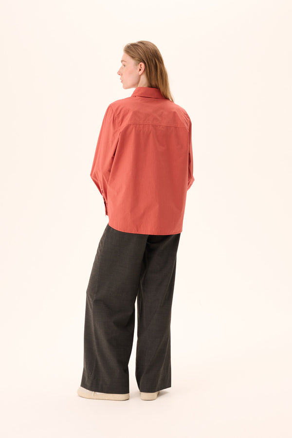 Rue De Tokyo SPARROW GARMENT DYED POPLIN - FADED RUST