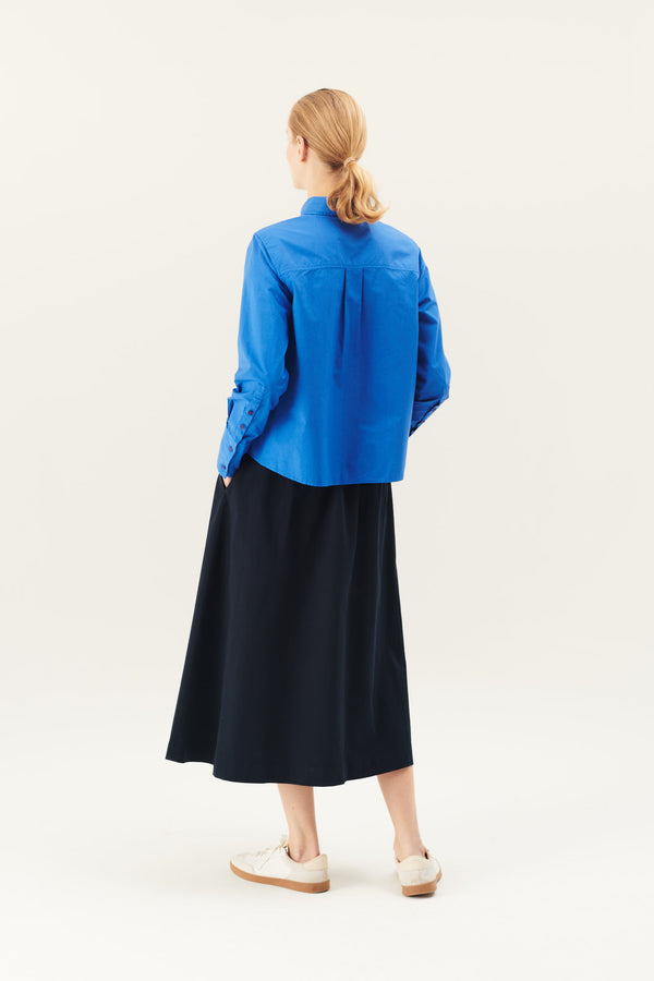 Rue De Tokyo SYLINA ORGANIC GARMENT DYED POPLIN - LAPIS BLUE