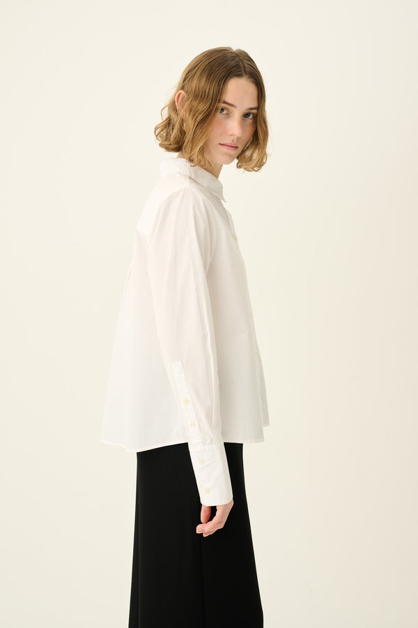 Rue De Tokyo SYLINA ORGANIC GARMENT DYED POPLIN - WHITE