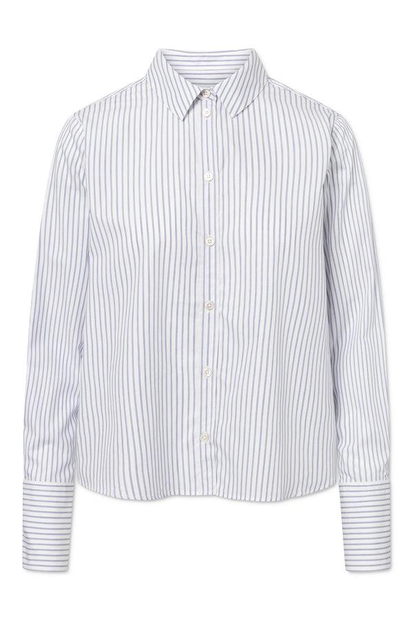 Rue De Tokyo SYLINA STRIPED SHIRTING - NAVY TRIPLE STRIPE