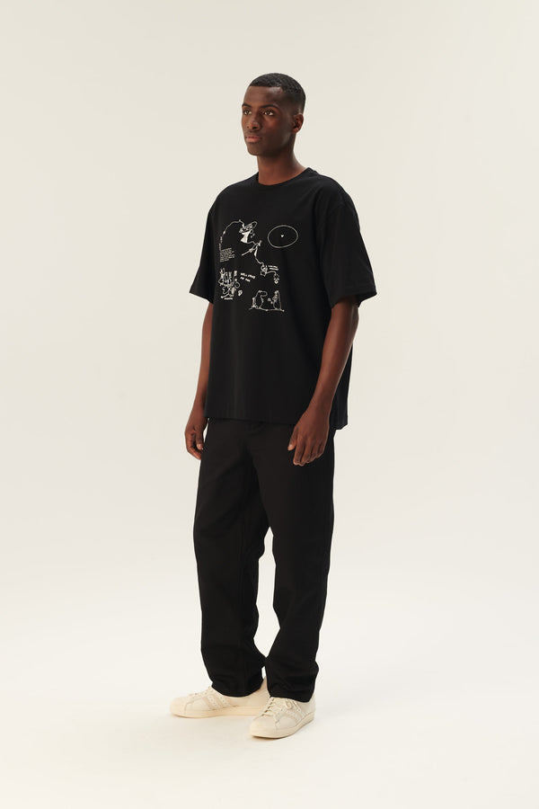 Rue De Tokyo THOPER MOOMIN COTTON JERSEY - BLACK OFF WHITE PRINT