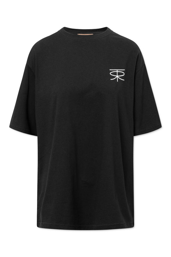 rue de tokyo THORSTEN RECYCLED COTTON JRSY - BLACK WITH OFF WHITE LOGO