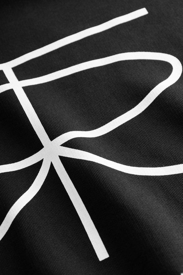 Rue De Tokyo TIM MONOGRAM ORGANIC HEAVY JRSY - BLACK WITH OFF WHITE LOGO