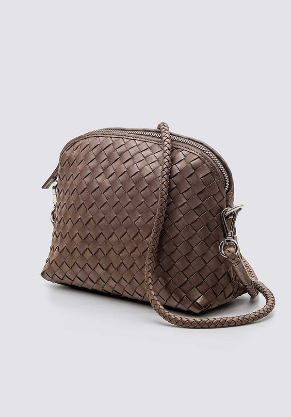 Rue Madam Crossbody Bag Chunky Fell Poch Dark-Brown