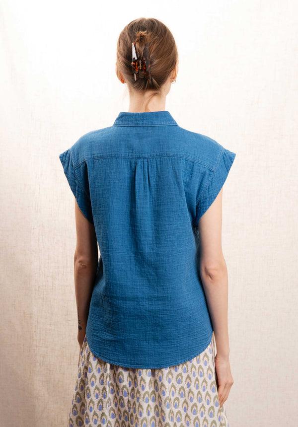 Rue Madam Denim Shirt Cara Bbcb616 02-Medium-Bleach