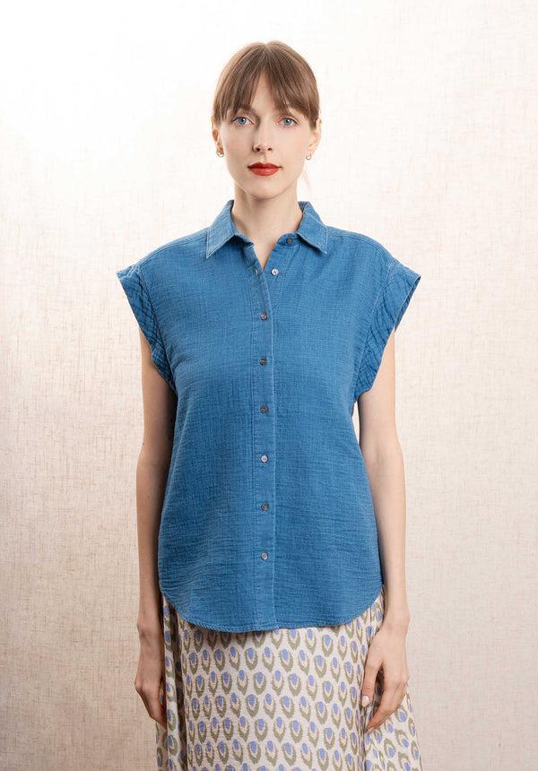 rue madam Denim Shirt Cara Bbcb616 02-Medium-Bleach