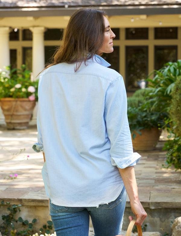 Rue Madam Denim Shirt Eileen Famous De Classic-Blue-Tattere