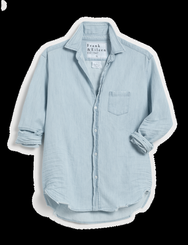 Rue Madam Denim Shirt Eileen Famous De Classic-Blue-Tattere